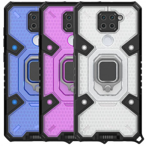Honeycomb Armor | Противоударный чехол с защитой камеры и кольцом  для Xiaomi Redmi Note 9