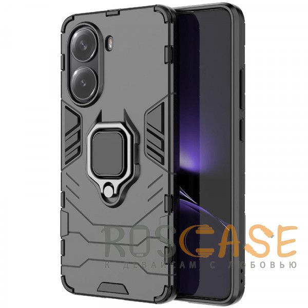 Фото Черный Transformer Ring | Противоударный чехол под магнитный держатель для Xiaomi Redmi Turbo 4 / Poco X7 Pro