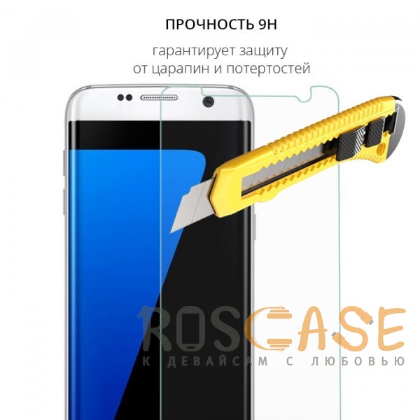 Фотография Прозрачное защитное стекло с закругленными краями и олеофобным покрытием для Samsung G935F Galaxy S7 Edge