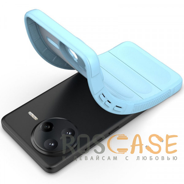 Фотография Голубой Flex Silicone | Противоударный чехол для Xiaomi Poco F7 Ultra / Redmi K80 Pro с защитой камеры и микрофиброй