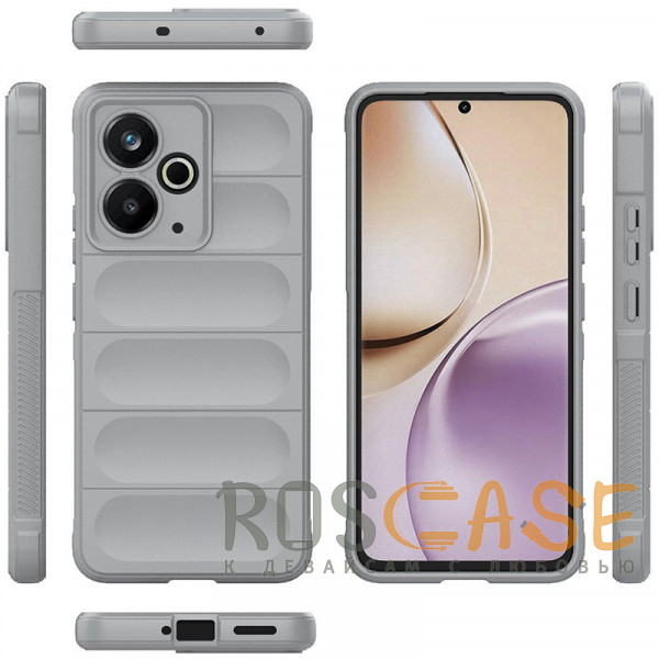 Фото Серый Flex Silicone | Противоударный чехол для Realme 14T 5G с защитой камеры и микрофиброй