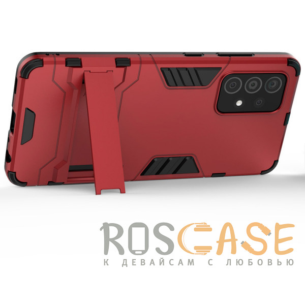 Изображение Красный Transformer | Противоударный чехол-подставка для Samsung Galaxy A52 с мощной защитой корпуса