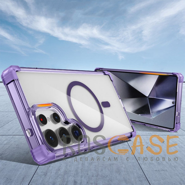 Фото Фиолетовый Nature Magnetic | Прозрачный противоударный чехол с поддержкой MagSafe для Samsung Galaxy S26 Ultra