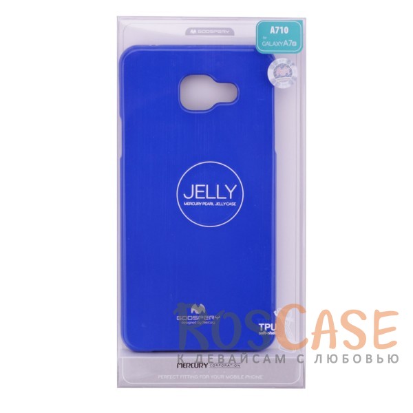 Фотография Синий Mercury Jelly Pearl Color | Яркий силиконовый чехол для для Samsung A710F Galaxy A7 (2016)