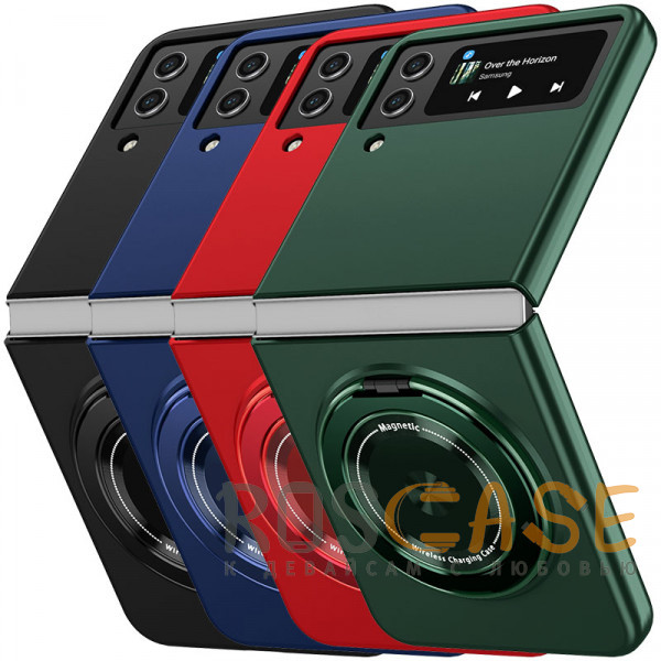 Фото Matte Shield Ring | Тонкий пластиковый чехол с кольцом Magsafe для Samsung Galaxy Z Flip 4