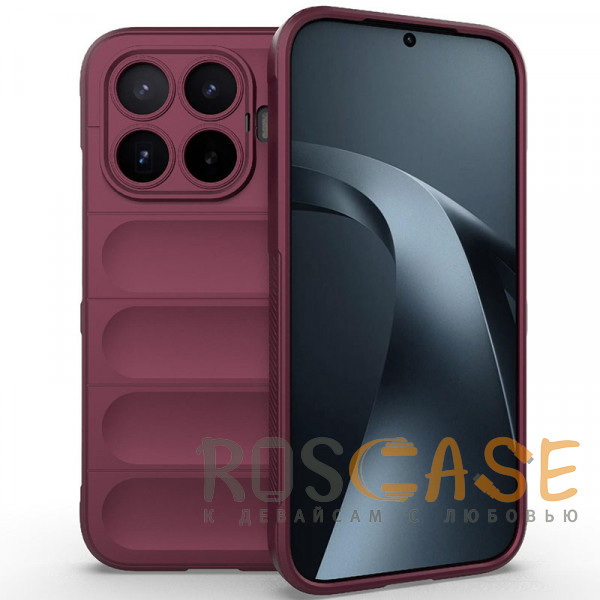 Фото Бордовый Flex Silicone | Противоударный чехол для Xiaomi Mi 17T с защитой камеры и микрофиброй