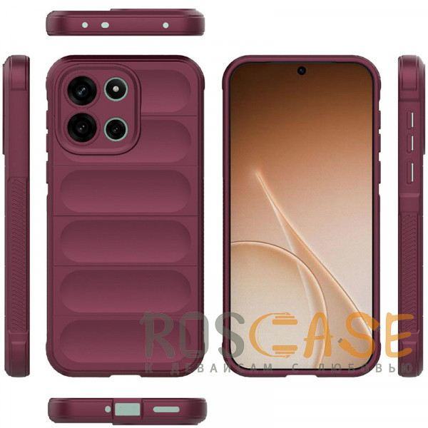 Фото Бордовый Flex Silicone | Противоударный чехол для OnePlus Nord 6 / CE 6 / Turbo 6 / 6V с защитой камеры