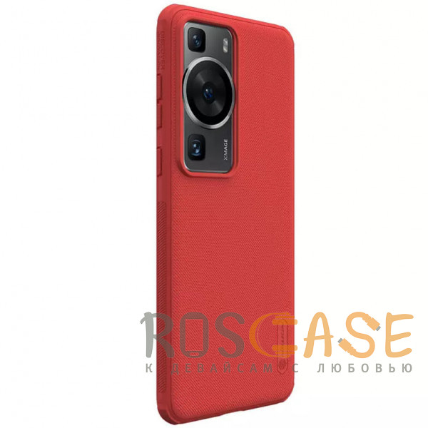 Фотография Красный Nillkin Super Frosted Shield Pro | Матовый чехол из пластика и ТПУ для Huawei P60 / P60 Pro