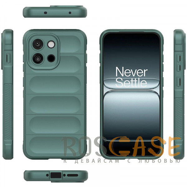 Фото Зеленый Flex Silicone | Противоударный чехол для OnePlus 13T / 13S с защитой камеры и микрофиброй
