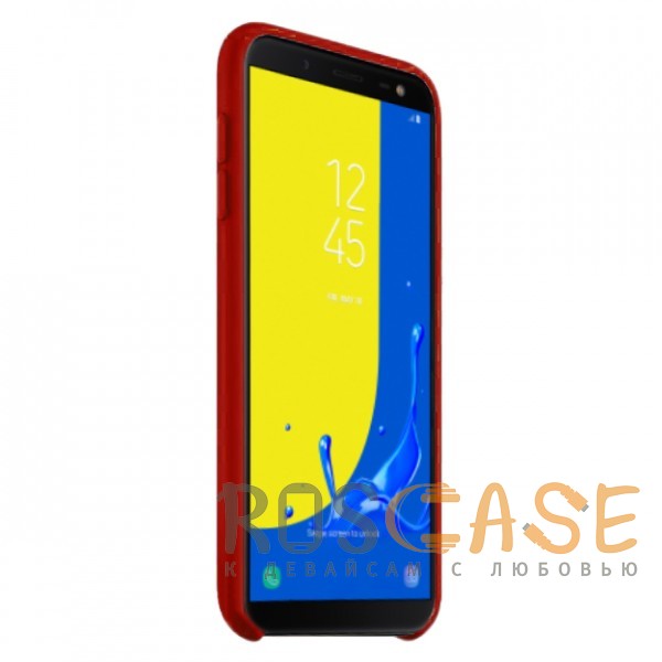 Изображение Бордовый / Garnet Red Силиконовый чехол для Samsung J600F Galaxy J6 (2018) с покрытием soft touch