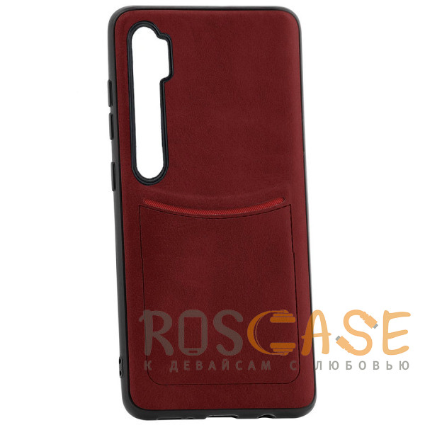 Фото Красный iLevel | Чехол с кожаным покрытием и карманом для Xiaomi Mi Note 10 (Pro) / CC9 Pro
