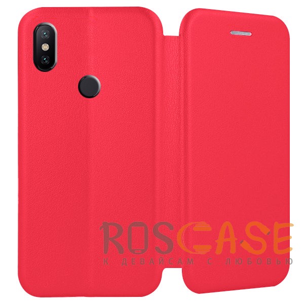 Фотография Красный Open Color | Чехол-книжка для Xiaomi Mi 6X / Mi A2 с функцией подставки и магнитом