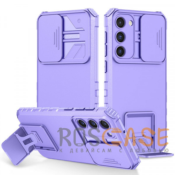 Фото Фиолетовый CamShield Holder | Противоударный чехол-подставка для Samsung Galaxy S23 Plus с защитой камеры