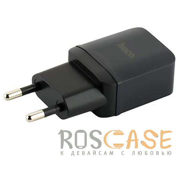 Изображение Черный HOCO C22A | Сетевое зарядное устройство с кабелем microUSB (100 см) (2.4A)