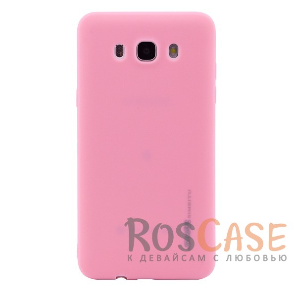 Фото Розовый (Soft touch) Мягкий силиконовый чехол SMTT с покрытием софт-тач для Samsung J710F Galaxy J7 (2016)