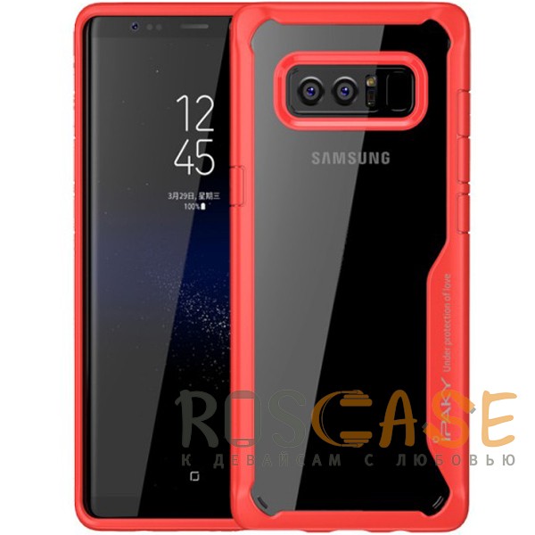 Фото Красный iPaky Luckcool | Чехол для Samsung Galaxy Note 8 с цветными силиконовыми вставками