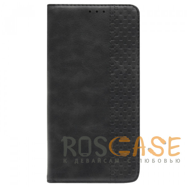 Фотография Черный Business Wallet | Кожаный чехол книжка с визитницей для Realme C21Y / C25Y / C21