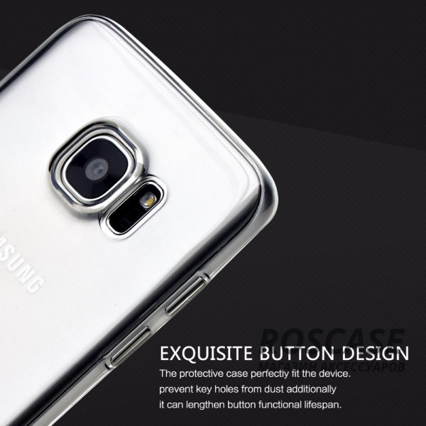 Изображение Бесцветный / Transparent Мягкий чехол-накладка из ультратонкого силикона ROCK Ultrathin Slim Jacket для Samsung G935F Galaxy S7 Edge