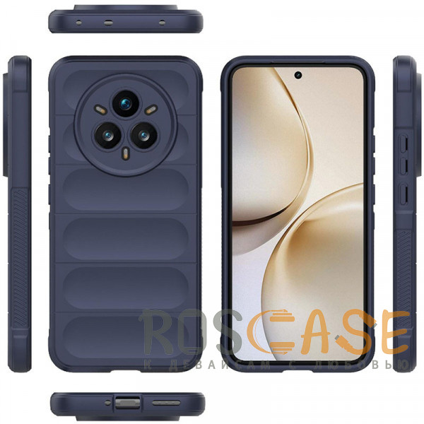 Фото Темно-синий Flex Silicone | Противоударный чехол для Realme 14 Pro 5G с защитой камеры и микрофиброй