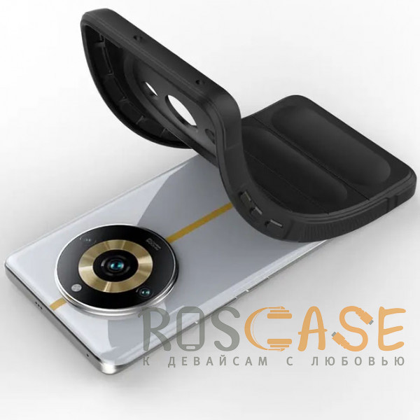 Фотография Черный Flex Silicone | Противоударный чехол для Realme 11 Pro / 11 Pro Plus с защитой камеры и микрофиброй