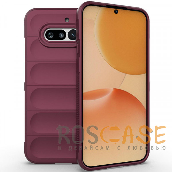 Фото Бордовый Flex Silicone | Противоударный чехол для Nothing Phone 4a с защитой камеры и микрофиброй