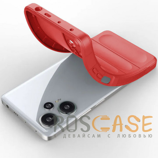 Фотография Красный Flex Silicone | Противоударный чехол для Xiaomi Redmi Note 12 Turbo / Poco F5 с защитой камеры и микрофиброй