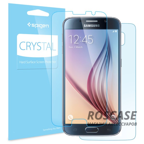 фото защитная пленка SGP Crystal CR (2шт на экран + 1шт на заднюю панель) для Samsung Galaxy S6 G920F/G920D
