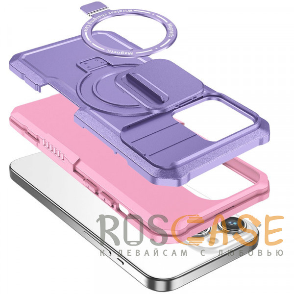 Фотография Фиолетовый CamShield MagSafe | Противоударный чехол для iPhone 15 Plus со шторкой для камеры