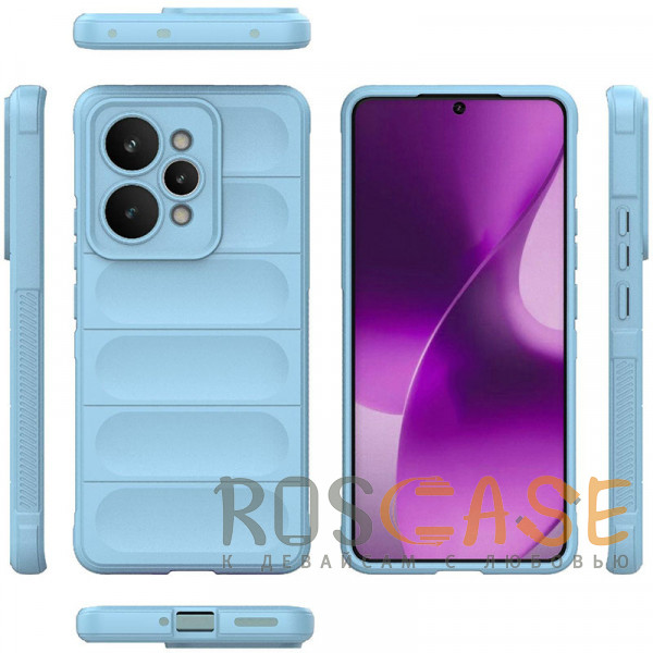 Фото Голубой Flex Silicone | Противоударный чехол для Realme 15 Pro 5G с защитой камеры и микрофиброй