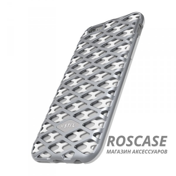 Изображение Серебряный STIL Urban Knight | Противоударный алюминиевый чехол для iPhone 6/6s с силиконовой основой