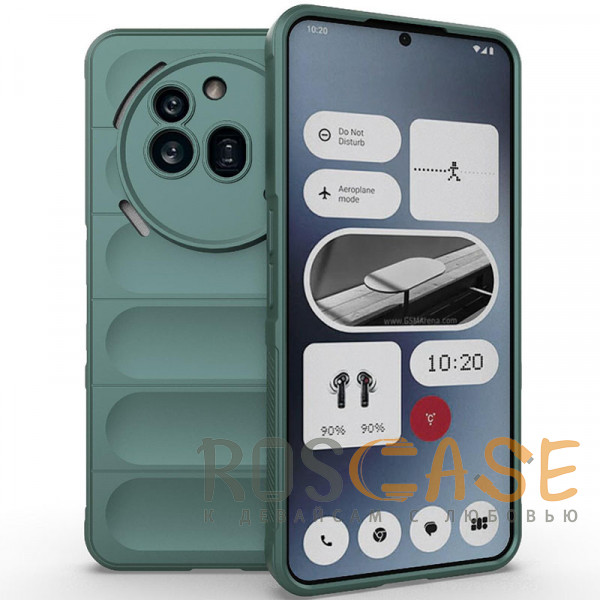 Фото Зеленый Flex Silicone | Противоударный чехол для Nothing Phone 3a Pro с защитой камеры и микрофиброй