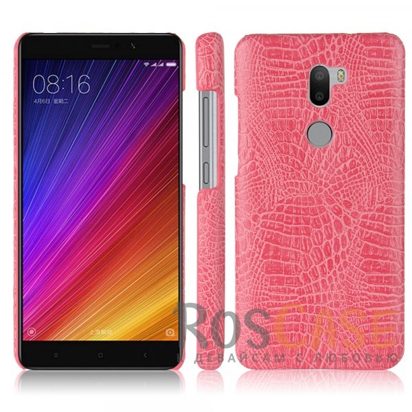 

Стильный защитный чехол-накладка с текстурой крокодиловой кожи для Xiaomi Mi 5s Plus (Розовый)