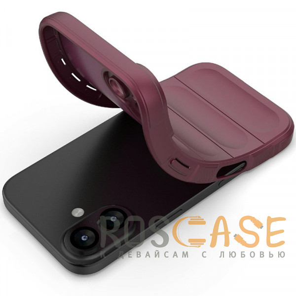 Фотография Бордовый Flex Silicone | Противоударный чехол для iPhone 17 с защитой камеры и микрофиброй