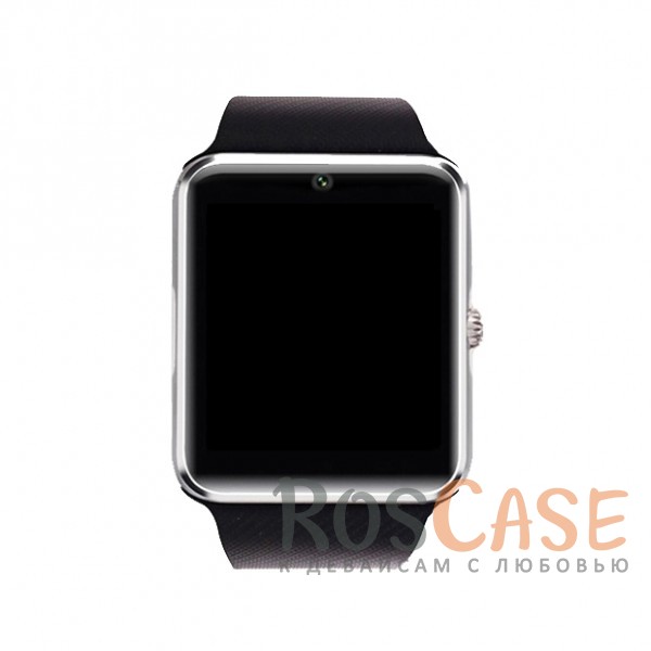 Изображение Серебряный Квадратные смарт часы GT08 с силиконовым ремешком и функцией "анти-кража"