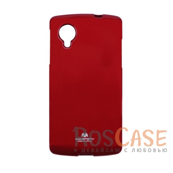 Фото Красный Mercury Jelly Pearl Color | Яркий силиконовый чехол для для LG D820 Nexus 5
