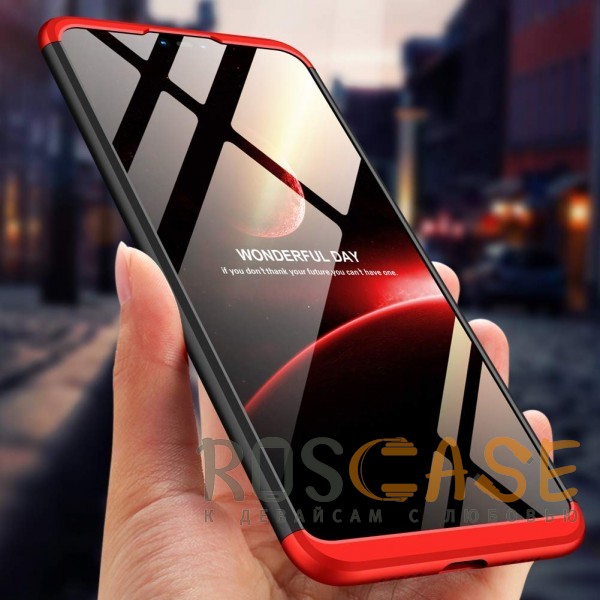Фотография Черный / Красный GKK LikGus 360° | Двухсторонний чехол для Xiaomi Mi 8 Lite / Mi 8 Youth (Mi 8X) с защитными вставками