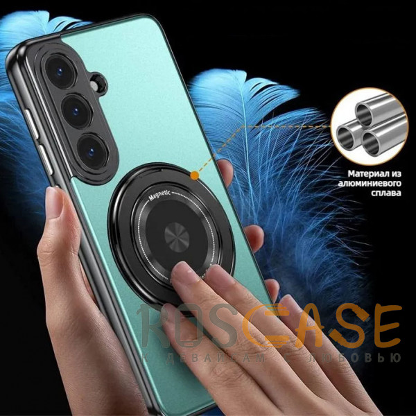 Фотография Зеленый Чехол с кольцом Magsafe и алюминиевой вставкой для Samsung Galaxy S26 Plus