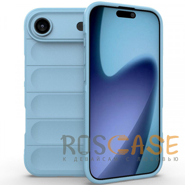 Фото Голубой Flex Silicone | Противоударный чехол для iPhone 17 Air с защитой камеры и микрофиброй