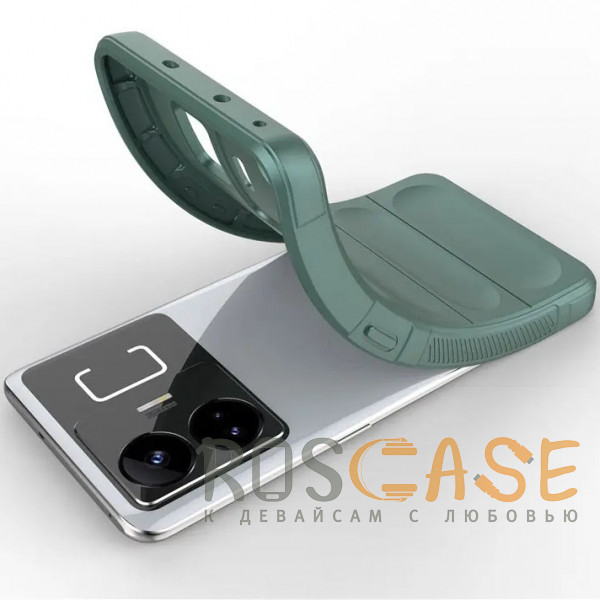 Фотография Зеленый Flex Silicone | Противоударный чехол для Realme GT Neo 5 / GT3 с защитой камеры и микрофиброй