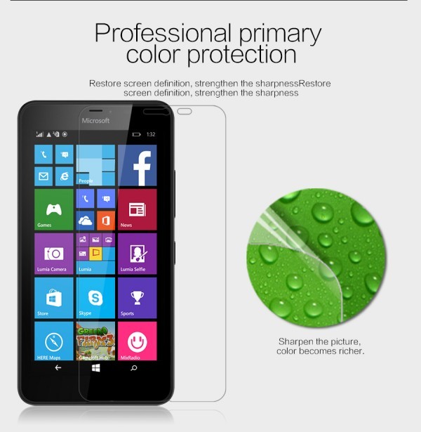 Изображение Анти-отпечатки Nillkin Crystal | Прозрачная защитная пленка для Microsoft Lumia 640XL