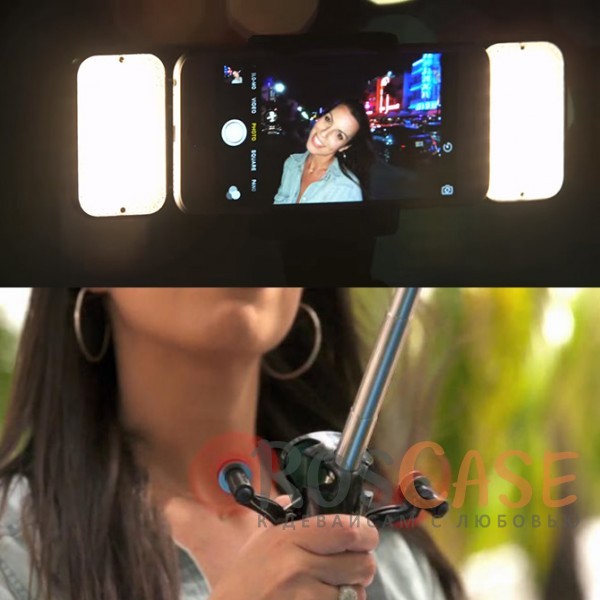 Изображение Автоматическая селфи-палка Selfie Stick Unreal с эффектом ветра и вспышкой