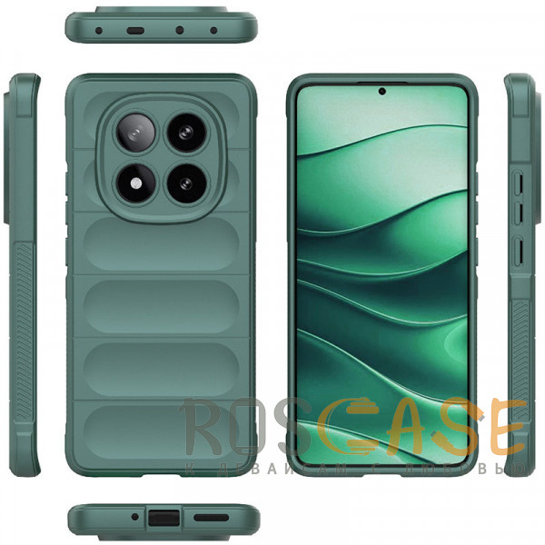 Фото Зеленый Flex Silicone | Противоударный чехол для Xiaomi Redmi Note 14 Pro 4G с защитой камеры и микрофиброй