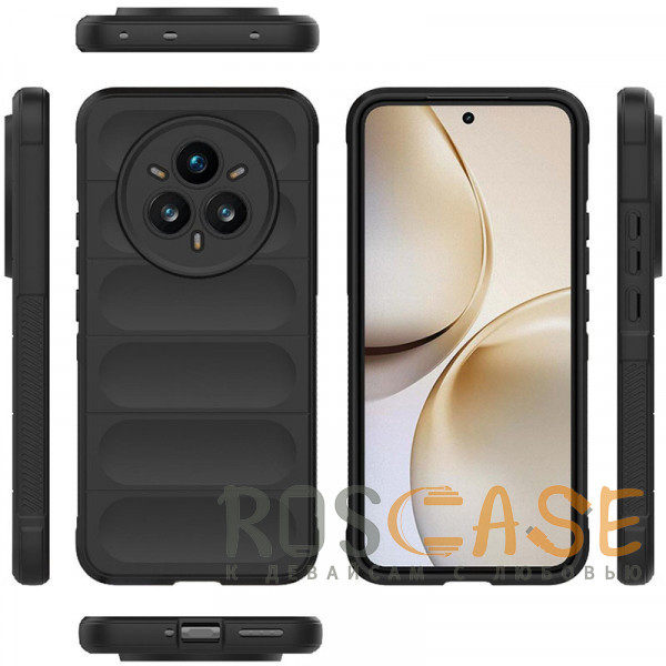 Фото Черный Flex Silicone | Противоударный чехол для Realme 14 Pro 5G с защитой камеры и микрофиброй
