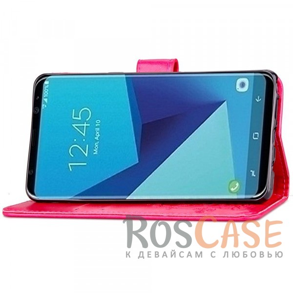 Фотография Розовый Чехол-книжка с узорами на магнитной застёжке для Samsung G950 Galaxy S8