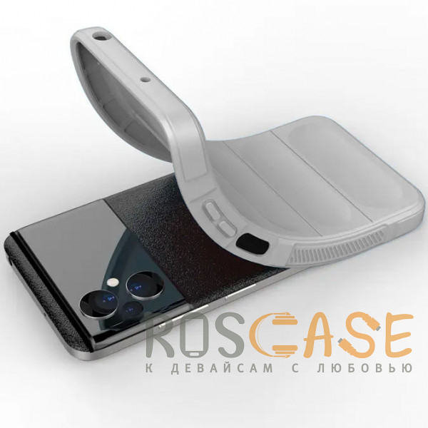 Фотография Серый Flex Silicone | Противоударный чехол для Xiaomi Poco M4 5G / M5 4G с защитой камеры и микрофиброй