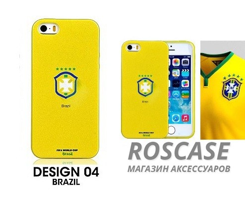 фото TPU чехол Remax World Cup "Brazil" для Apple iPhone 5/5S/5SE