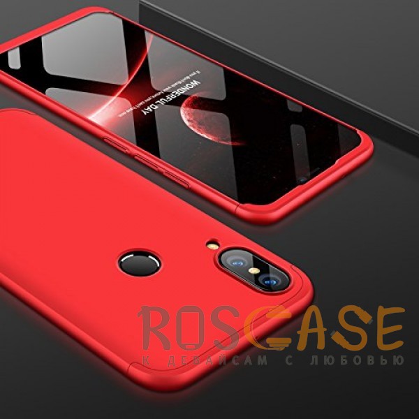 Изображение Красный GKK LikGus 360° | Двухсторонний чехол для Huawei P Smart+ (nova 3i) с защитными вставками