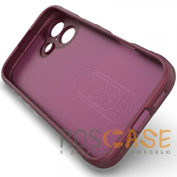 Изображение Бордовый Flex Silicone | Противоударный чехол для iPhone 17 с защитой камеры и микрофиброй