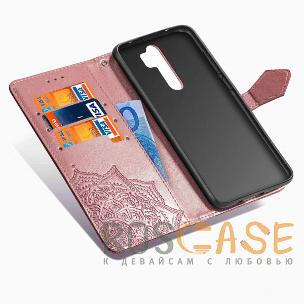 Фото Розовый Кожаный чехол (книжка) Art Case с визитницей для Xiaomi Redmi Note 8 Pro