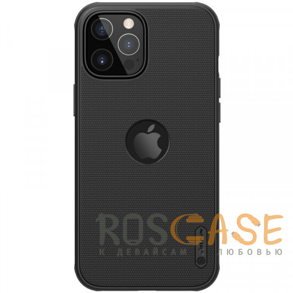 Фото Черный Nillkin Super Frosted Shield Pro | Матовый пластиковый чехол для iPhone 12 / 12 Pro с отверстием под лого